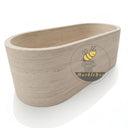 Marble bathtub in Pearl Linen limestone - Image 5