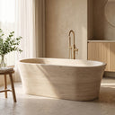 Marble bathtub in Pearl Linen limestone - Image 3