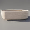 Marble bathtub in Pearl Linen limestone - Image 1