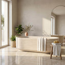 Marble bathtub in Pearl Linen limestone - Image 2