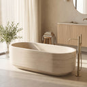 Marble bathtub in Pearl Linen limestone - Image 3