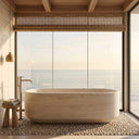 Marble bathtub in Pearl Linen limestone - Image 7