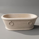 Marble bathtub in Pearl Linen limestone - Image 1