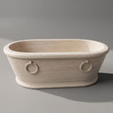 Marble bathtub in Pearl Linen limestone - Image 1
