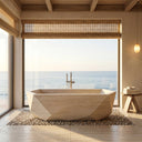 Marble bathtub in Pearl Linen limestone - Image 6