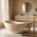 Marble bathtub in Pearl Linen limestone - Image 2