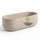 Marble bathtub in Pearl Linen limestone - Image 6