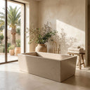 Marble bathtub in Massangis Clair Limestone - Image 2