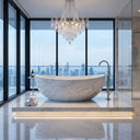 Marble bathtub in Volakas Marble - Image 1