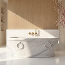 Marble bathtub in Volakas Marble - Image 1