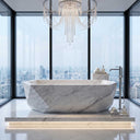 Marble bathtub in Volakas Marble - Image 1