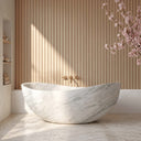 Marble bathtub in Volakas Marble - Image 1
