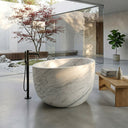 Marble bathtub in Volakas Marble - Image 1