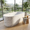 Marble bathtub in Carrara White - Image 1