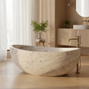 Marble bathtub in Carrara White - Image 5