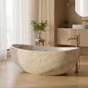 Marble bathtub in Carrara White - Image 5