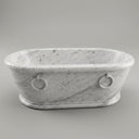 Marble bathtub in Carrara White - Image 2