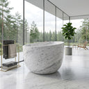 Marble bathtub in Carrara White - Image 1