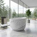 Marble bathtub in Carrara White - Image 1