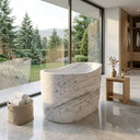Marble bathtub in Carrara White - Image 1