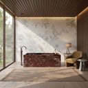 Marble bath tub in Rosso Lepanto - Image 1