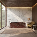 Marble bath tub in Rosso Lepanto - Image 1