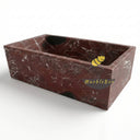Marble bath tub in Rosso Lepanto - Image 3