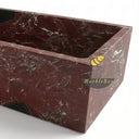 Marble bath tub in Rosso Lepanto - Image 5