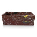 Marble bath tub in Rosso Lepanto - Image 6