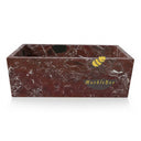 Marble bath tub in Rosso Lepanto - Image 6