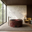 Marble bathroom tub in Rosso Lepanto - Image 1