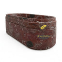 Marble bathroom tub in Rosso Lepanto - Image 3