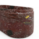 Marble bathroom tub in Rosso Lepanto - Image 5