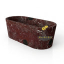 Marble bathroom tub in Rosso Lepanto - Image 6