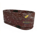 Marble bathroom tub in Rosso Lepanto - Image 3