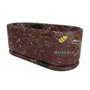 Marble bathroom tub in Rosso Lepanto - Image 3