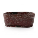 Marble bathroom tub in Rosso Lepanto - Image 6