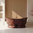 Red Marble Bathtub in Rosso Lepanto - Image 1