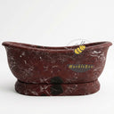 Red Marble Bathtub in Rosso Lepanto - Image 6