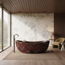 Marble bath tub in Rosso Lepanto - Image 1
