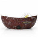Marble bath tub in Rosso Lepanto - Image 6