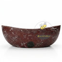 Marble bath tub in Rosso Lepanto - Image 6