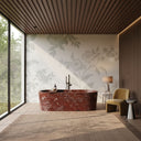 Marble tub in Rosso Lepanto - Image 1