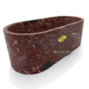 Marble tub in Rosso Lepanto - Image 3
