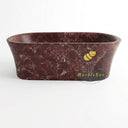 Marble bathroom tub in Rosso Lepanto - Image 5