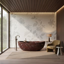 Marble bathroom tub in Rosso Lepanto - Image 1