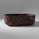 Marble bathroom tub in Rosso Lepanto - Image 2