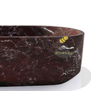 Marble bathroom tub in Rosso Lepanto - Image 5