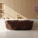 Red Marble Bath in Rosso Lepanto - Image 1