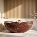 Red Marble Bathtub in Rosso Lepanto - Image 1